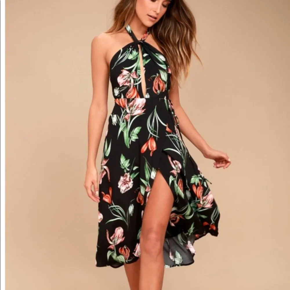 ASTR The Label Luciana Floral Wrap Dress - Picture 1 of 6